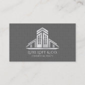 Abstract Real Estate Logo | Silver 名刺 (正面)