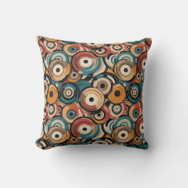 Abstract Records Throw Pillow クッション