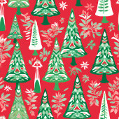 Abstract red and green Christmas preppy towel wrap バスタオルセット