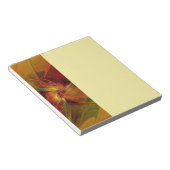 Abstract Red Orange Brown Green Fractal Art Flower ノートパッド (アングル)