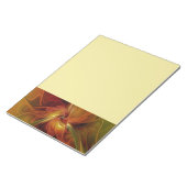 Abstract Red Orange Brown Green Fractal Art Flower ノートパッド (アングル)