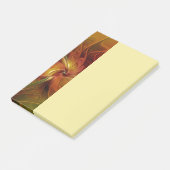 Abstract Red Orange Brown Green Fractal Art Flower ポストイット (アングル)