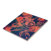 Abstract Red Rose Art タイル (側面)