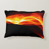 Abstract red smoke Fire over black background. Wav アクセントクッション (裏面)