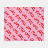 Abstract Red Spiral Road on Black Background フリースブランケット (正面(横))