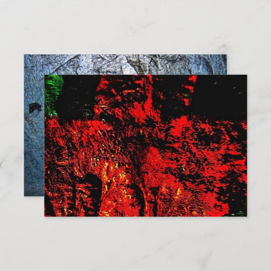 Abstract red texture invitation,Unique darkness  招待状 (正面/裏面)