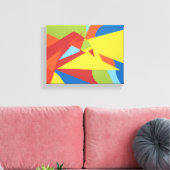 Abstract Red Toucan Canvas Print キャンバスプリント (インサイチュ (リビング))