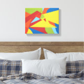 Abstract Red Toucan Canvas Print キャンバスプリント (インサイチュ (寝室))