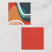 Abstract retro colors artwork スクエア名刺 (正面/裏面)