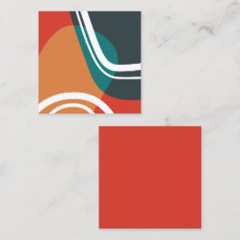 Abstract retro colors artwork スクエア名刺