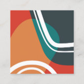 Abstract retro colors artwork スクエア名刺 (正面)