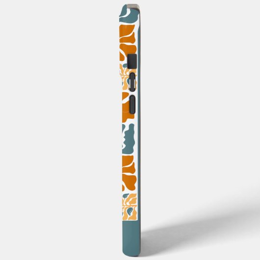 Abstract Retro Floral iPhone Case with Custom Name Case-Mate iPhoneケース (裏面 / 左)