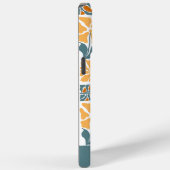 Abstract Retro Floral iPhone Case with Custom Name Case-Mate iPhoneケース (裏面 / 右)