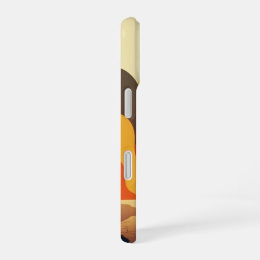 Abstract Retro-Gaming Floating Cliffs iPhone 16ケース (右側面)