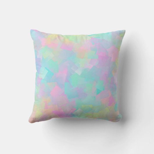 Abstract retro pattern of geometric shapes in pink クッション (裏面)