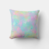 Abstract retro pattern of geometric shapes in pink クッション (正面)
