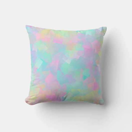 Abstract retro pattern of geometric shapes in pink クッション (正面)