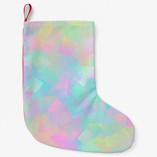Abstract retro pattern of geometric shapes in pink スモールクリスマスストッキング (正面)
