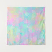 Abstract retro pattern of geometric shapes in pink タペストリー (正面(横))