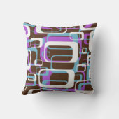 Abstract Retro Swinging 60s Geometric Pattern クッション (裏面)