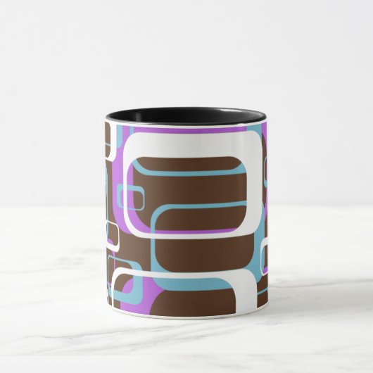Abstract Retro Swinging 60s Geometric Pattern マグカップ (中央)