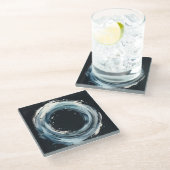 abstract ring in watercolor style ガラスコースター (アングル)