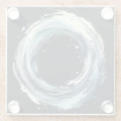 abstract ring in watercolor style ガラスコースター (裏面)