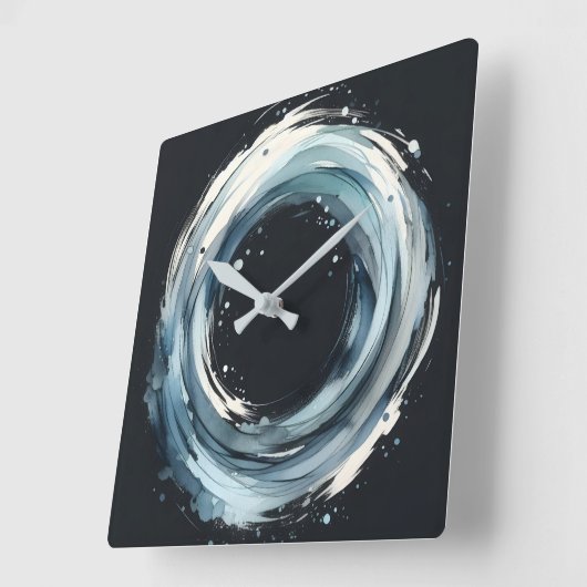 abstract ring in watercolor style スクエア壁時計 (傾斜)
