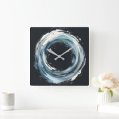 abstract ring in watercolor style スクエア壁時計 (ホーム)