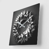 abstract ring with irregular pyramides スクエア壁時計 (傾斜)