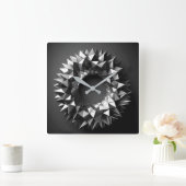 abstract ring with irregular pyramides スクエア壁時計 (ホーム)