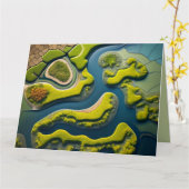 Abstract River Estuary カード (黄色い花)