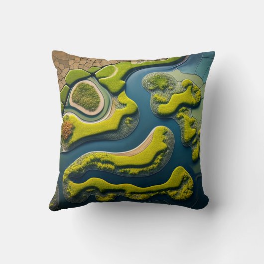 Abstract River Estuary クッション (裏面)