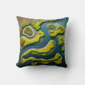 Abstract River Estuary クッション (正面)