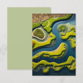 Abstract River Estuary サンキューカード (正面/裏面)