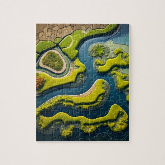 Abstract River Estuary ジグソーパズル (縦)