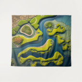 Abstract River Estuary タペストリー (正面(横))