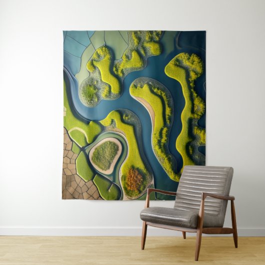 Abstract River Estuary タペストリー (インサイチュ)
