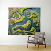 Abstract River Estuary タペストリー (インサイチュ(横))