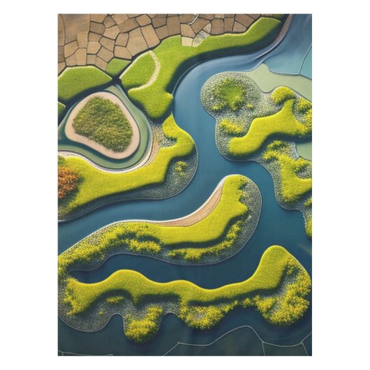 Abstract River Estuary テーブルクロス (正面)