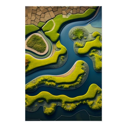 Abstract River Estuary ポスター (正面)