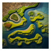 Abstract River Estuary ポスター (正面)