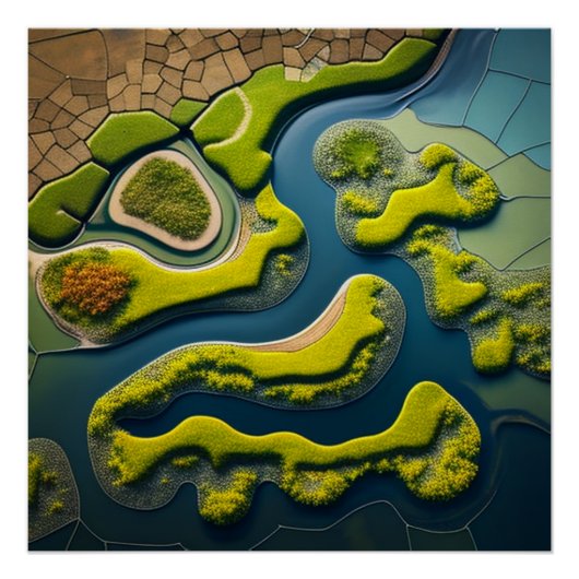 Abstract River Estuary ポスター (正面)