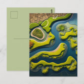 Abstract River Estuary ポストカード (正面/裏面)