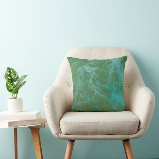 Abstract River Flow Throw Pillow クッション (椅子)