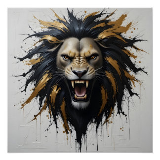 Abstract Roaring Lion ポスター