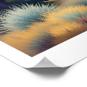 Abstract Rocky Mountains Pine Trees Cactus ポスター (角)