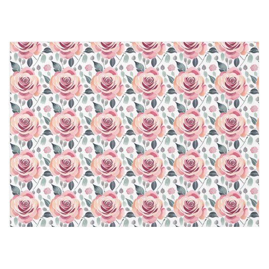 Abstract Roses In Pastel Colors  テーブルクロス (正面(横))