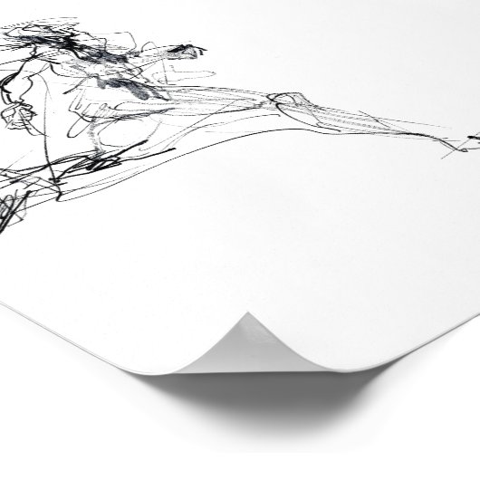 Abstract Runner Sketch ポスター (角)