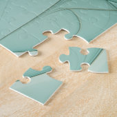 Abstract Sage Green Fantasy Flower Fractal Art ジグソーパズル (側面)